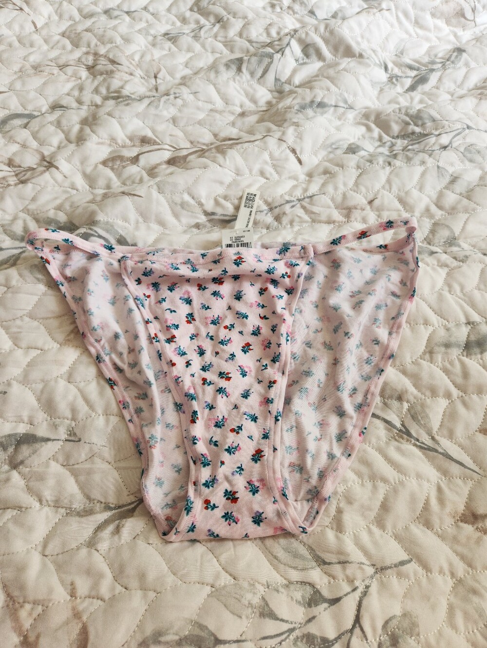 Victoria's Secret Light Pink Floral Bikini Panty